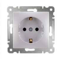 Розетка 1-м СП Karea 16А IP20 с заземл. механизм жемчуж. Makel 57100028