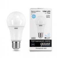 Лампа светодиодная Elementary A60 10Вт E27 6500К Gauss 23230