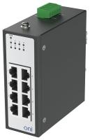 Коммутатор промышленный неуправляемый ISU-430 Ethernet 8 портов 10/100BaseT разъем RJ45 24В AC/12/24/48В DC с резервированием ONI ISU-430-8FE0000000000