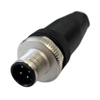 Разъем М12 4A штыревой винт пластик. прямой резьба PG7 каб. часть СЦМ120015-04A СТЭЗ 185200119