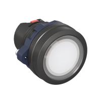 Головка кнопки плоская прозрачная с фиксацией бел. DKC M22P-FLLWP