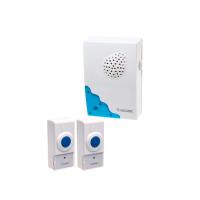 Звонок беспроводной полиф. 32 мелодии 150м 2 кноп. бел. Космос KOC_AG307C2