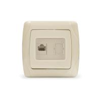 Розетка компьютерная 1-м СП Маргарита RJ45 сл.кость (ivory) UNIVersal М0035-I