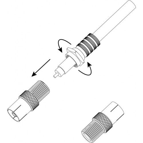 Переходник Simple RS-A02-1 гнездо F-гнездо TV 1 шт ЭРА Б0048292