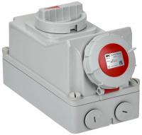 Розетка с мех. блокировкой 16А-6ч 380В 3P+PE ССИ-814 IP67 IEK PSR12-016-4-5-67