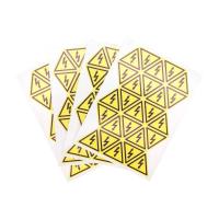 Наклейка знак электробезопасности "Опасность поражения электротоком" 25х25х25мм (уп.100шт) Rexant 56-0006-1