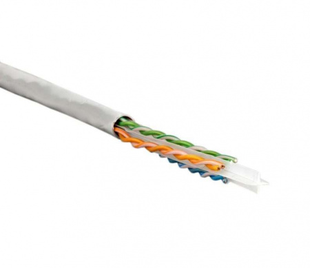 Кабель витая пара U/UTP кат.6 4х2х23AWG solid PVC UUTP4-C6-S23-IN-PVC-GY-305 сер. 305м (м) Hyperline 42047