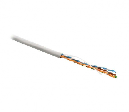 Кабель витая пара U/UTP кат.5e 4х2х24AWG solid LSZH нг(А)-HF UUTP4-C5E-S24-IN-LSZH-GY-305 сер. 305м (м) Hyperline 42045