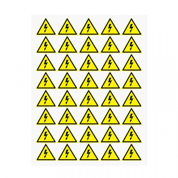 Наклейка знак электробезопасности "Опасность поражения электротоком" 50х50х50мм (уп.50шт) Rexant 56-0006-2