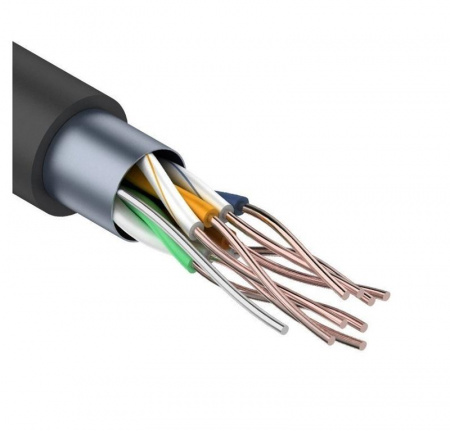 Кабель FTP 4х2х24AWG кат.5е медь наружн. прокл. бухта (м) Rexant 01-0146