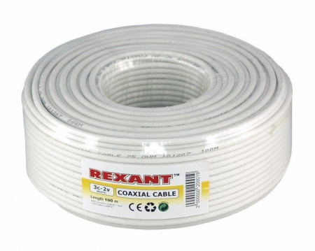Кабель 3С-2V (48%) 75Ом Б (уп.100м) Rexant 01-2611